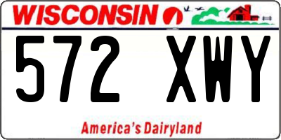 WI license plate 572XWY