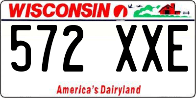 WI license plate 572XXE