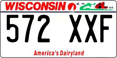 WI license plate 572XXF