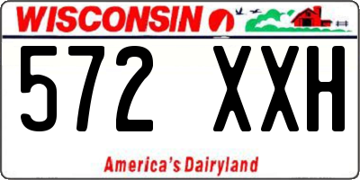 WI license plate 572XXH