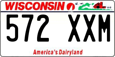 WI license plate 572XXM