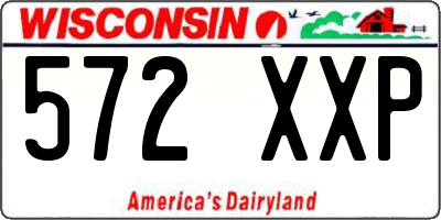 WI license plate 572XXP
