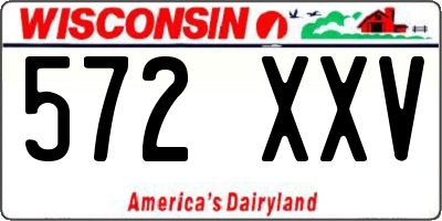 WI license plate 572XXV