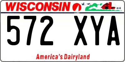 WI license plate 572XYA