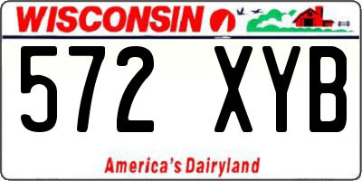 WI license plate 572XYB