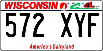WI license plate 572XYF