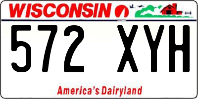 WI license plate 572XYH