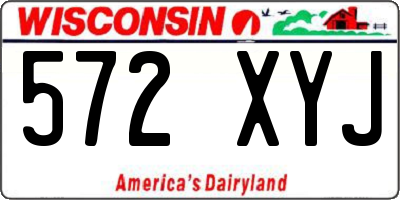WI license plate 572XYJ