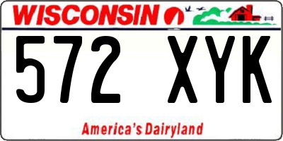 WI license plate 572XYK