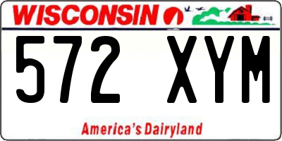 WI license plate 572XYM