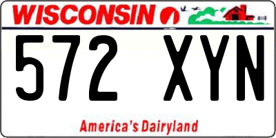 WI license plate 572XYN