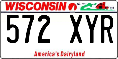 WI license plate 572XYR