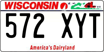 WI license plate 572XYT