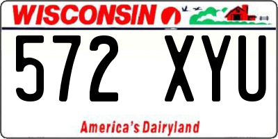WI license plate 572XYU