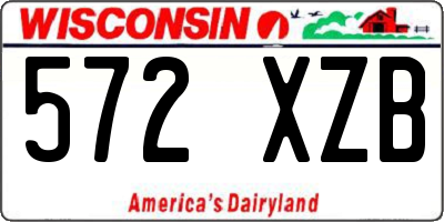 WI license plate 572XZB