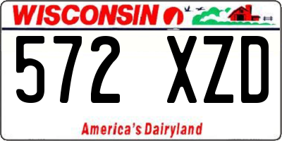 WI license plate 572XZD