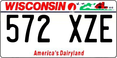 WI license plate 572XZE