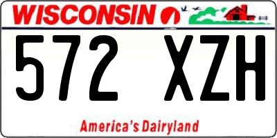 WI license plate 572XZH