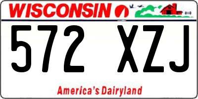 WI license plate 572XZJ