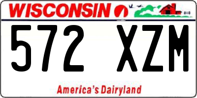 WI license plate 572XZM