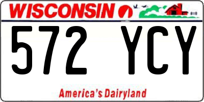 WI license plate 572YCY