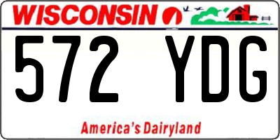 WI license plate 572YDG