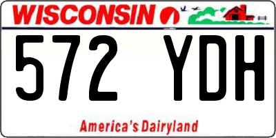 WI license plate 572YDH