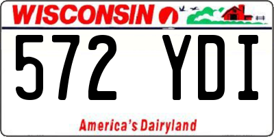 WI license plate 572YDI