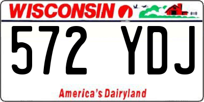WI license plate 572YDJ