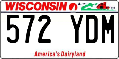 WI license plate 572YDM
