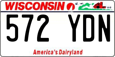 WI license plate 572YDN