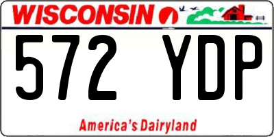WI license plate 572YDP