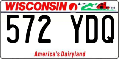 WI license plate 572YDQ