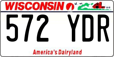WI license plate 572YDR