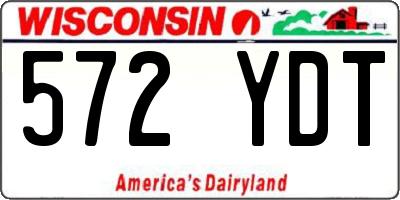 WI license plate 572YDT