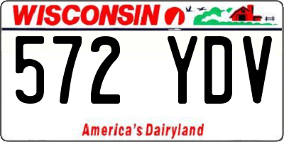 WI license plate 572YDV
