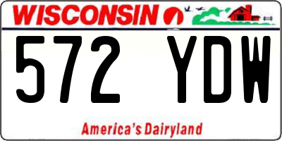 WI license plate 572YDW
