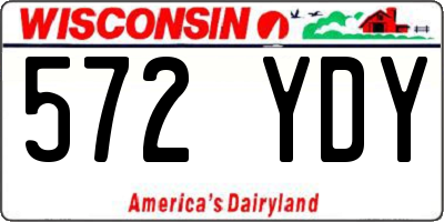 WI license plate 572YDY