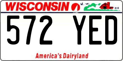 WI license plate 572YED