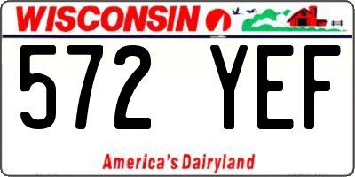 WI license plate 572YEF