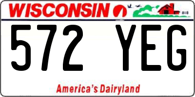 WI license plate 572YEG