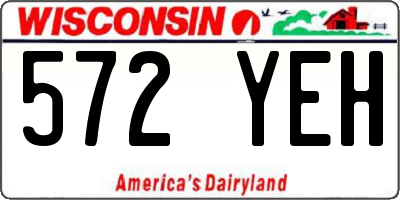 WI license plate 572YEH