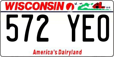 WI license plate 572YEO
