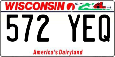 WI license plate 572YEQ