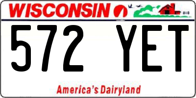 WI license plate 572YET