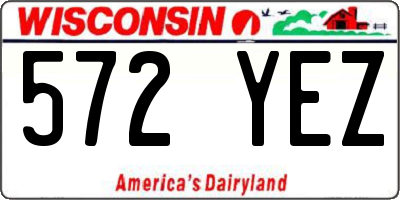 WI license plate 572YEZ
