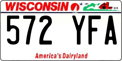 WI license plate 572YFA