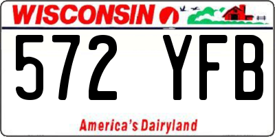 WI license plate 572YFB