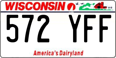 WI license plate 572YFF