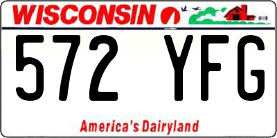 WI license plate 572YFG